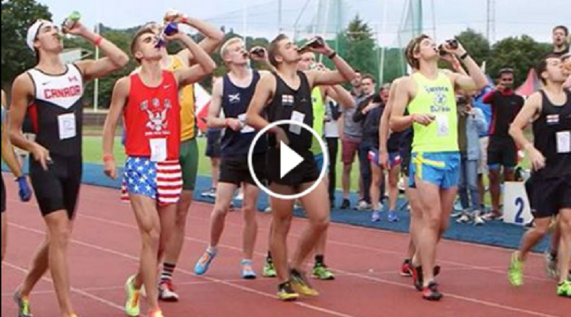 (คลิป) ชนะกันตรงใครเข้าเส้นชัยแบบไม่เสียทรง! งานวิ่ง “Beer Mile” วิ่งดื่มเบียร์